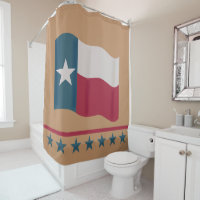 Texas Lone Star Flag Tan Red White Blue