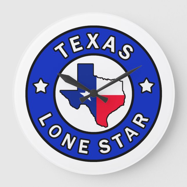 Texas Lone Star Large Clock (Front)