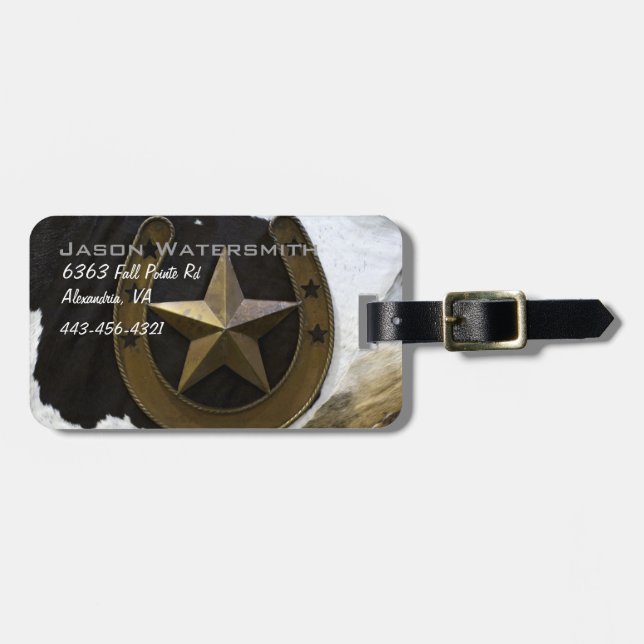Texas Lone Star Pride Luggage Tag (Front Horizontal)