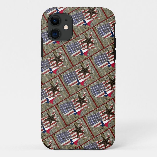 Texas Lone Star State Flag Map Case-Mate iPhone Case (Back)
