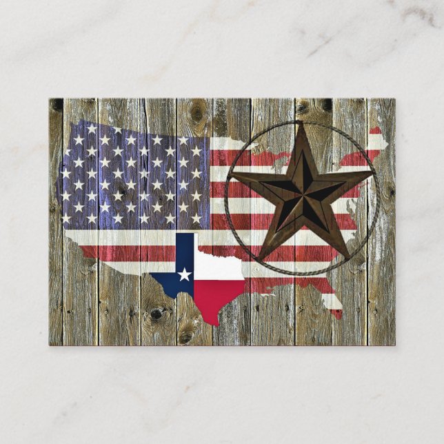 Texas Lone Star State Flag Map Enclosure Card (Front)