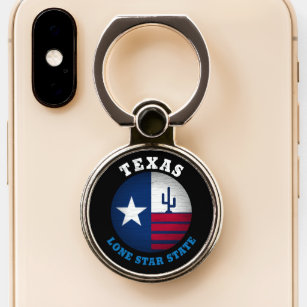 TEXAS LONE STAR STATE FLAG PHONE RING STAND