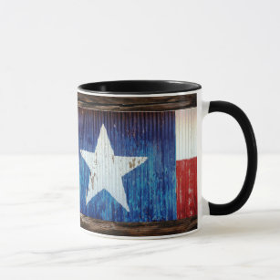 Texas Lone Star State Flag Rustic Mug