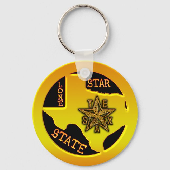 Texas Lone Star State Key Ring (Front)