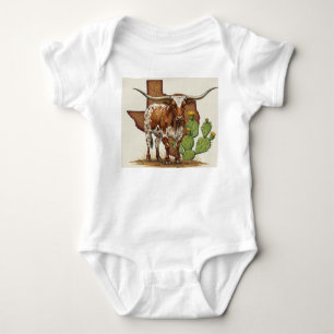 Texas Longhorn Baby Bodysuit