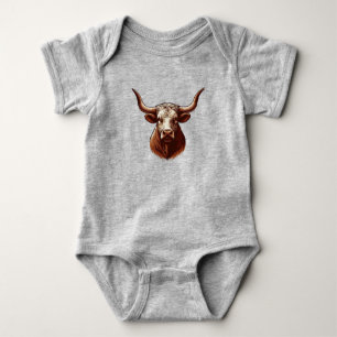 Texas Longhorn Baby Bodysuit
