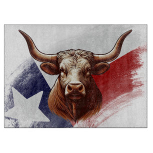 Texas longhorn cow cutting board