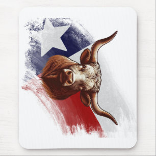 Texas longhorn cow mouse mat