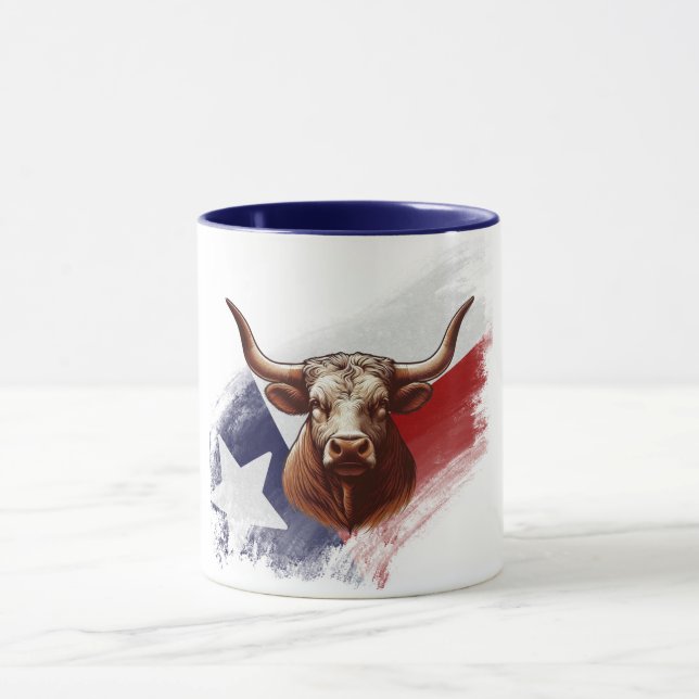 Texas longhorn cow mug (Center)