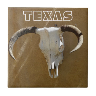 TEXAS-Longhorn Cow Skulls Tile
