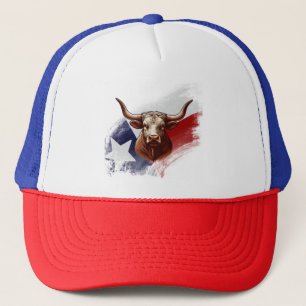 Texas longhorn cow trucker hat