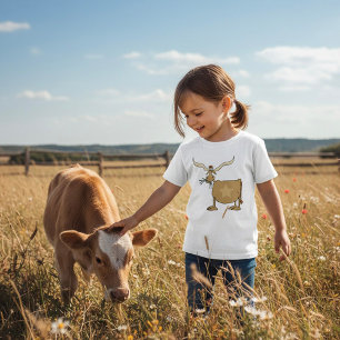 Texas Longhorn Cow with Star T-Shirt