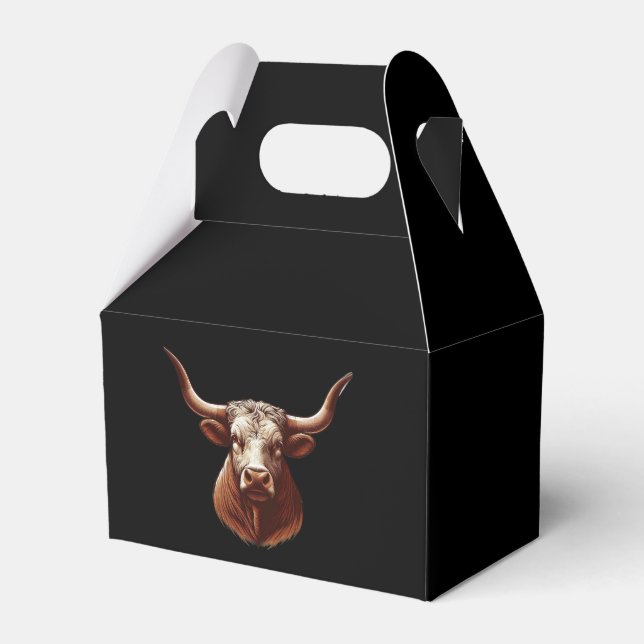 Texas Longhorn Favour Box (Front Side)