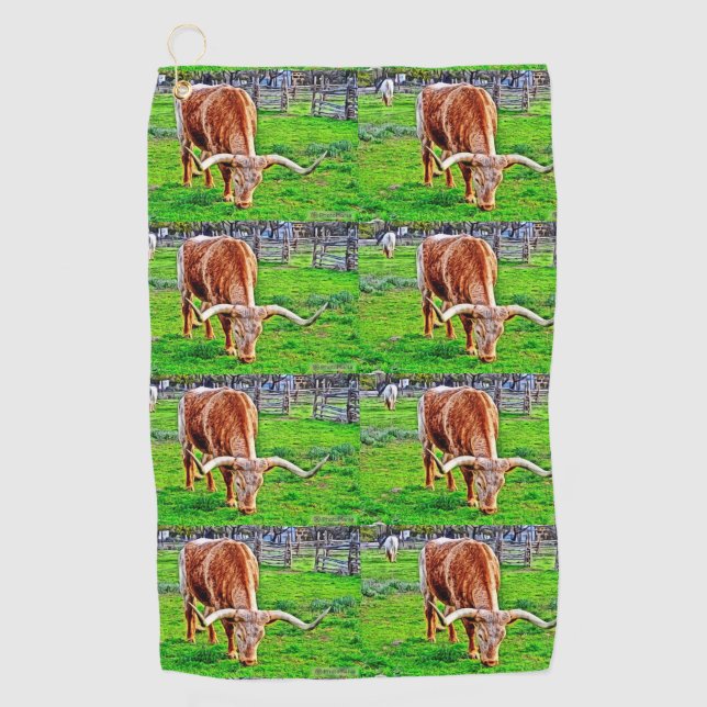 Texas Longhorn Golf Towel (Front)