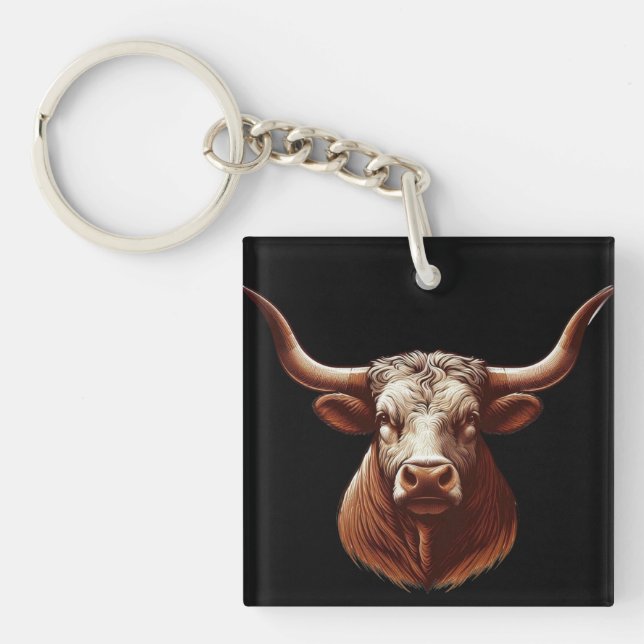 Texas Longhorn Key Ring (Front)