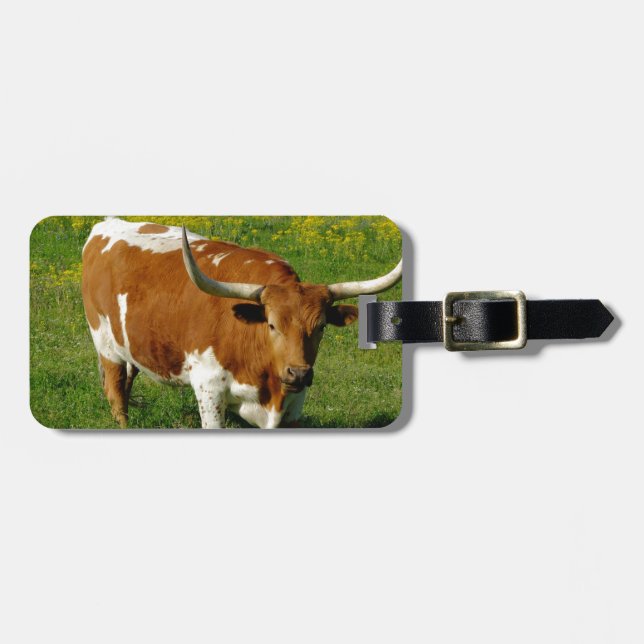 Texas Longhorn Luggage Tag (Front Horizontal)