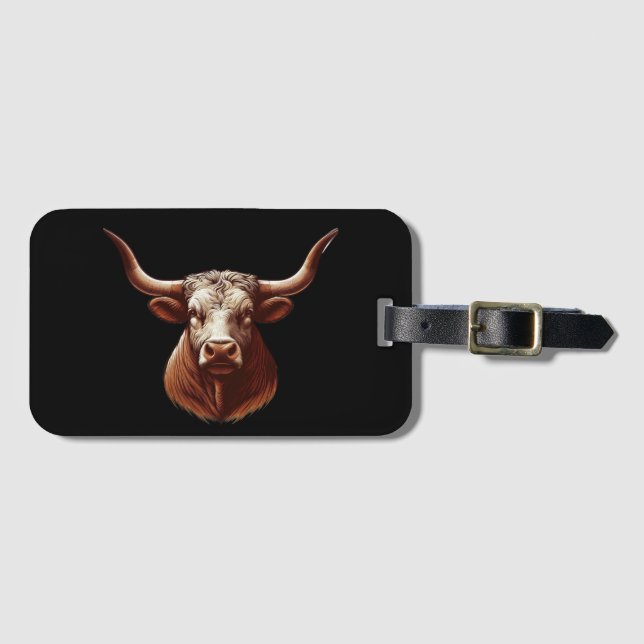 Texas Longhorn Luggage Tag (Front Horizontal)