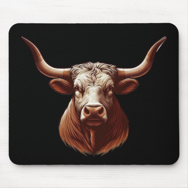 Texas Longhorn Mouse Mat (Front)