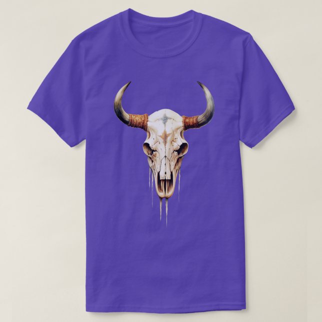 Texas Longhorn Skull T-Shirt (Design Front)
