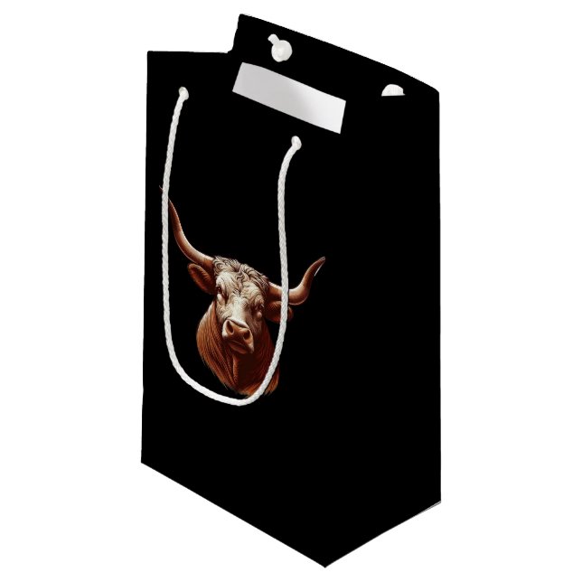 Texas Longhorn Small Gift Bag (Front Angled)