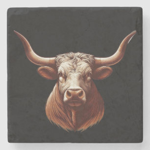 Texas Longhorn Stone Coaster