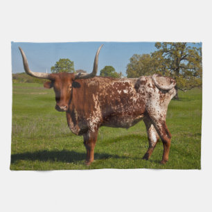 Texas Longhorn Tea Towel