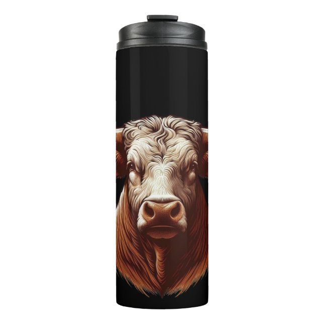 Texas Longhorn Thermal Tumbler (Front)