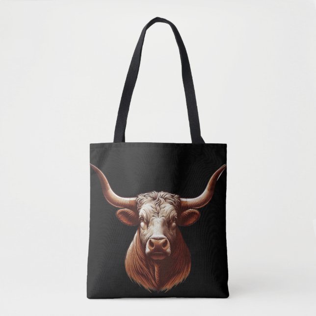 Texas Longhorn Tote Bag (Front)