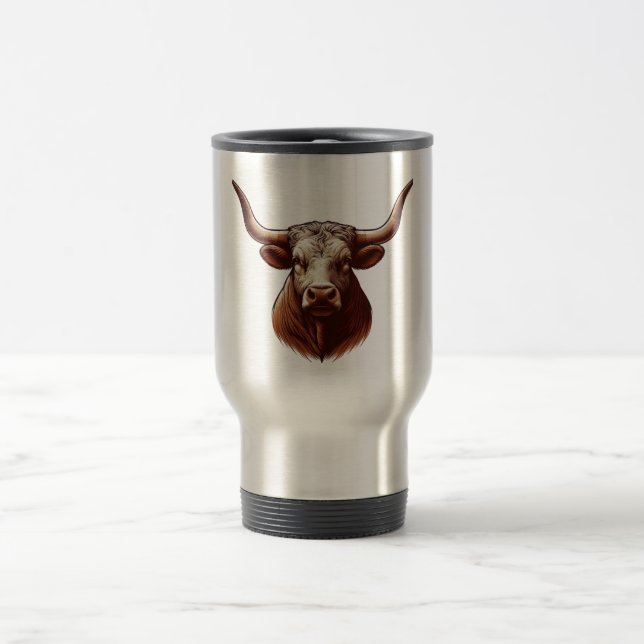 Texas Longhorn Travel Mug (Center)