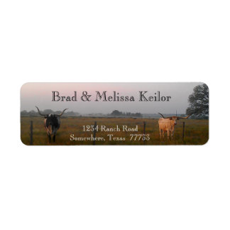 Texas Longhorns Return Address Labels