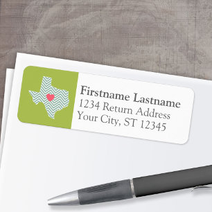 Texas Love with Custom Heart and Family Name