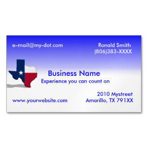 Texas Magnetic Business Card
