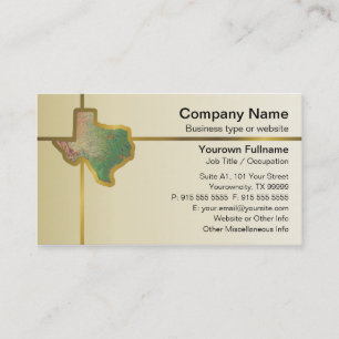 Texas Map Business Card