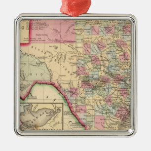 Texas Map by Mitchell Metal Tree Decoration