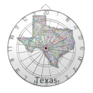 Texas map dartboard