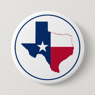 Texas map flag button