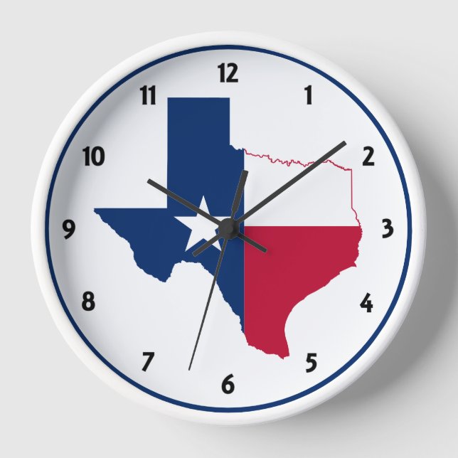 Texas map flag clock (Front)