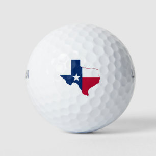 Texas map flag golf balls