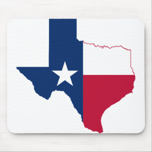 Texas map flag mouse mat