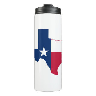 Texas map flag thermal tumbler