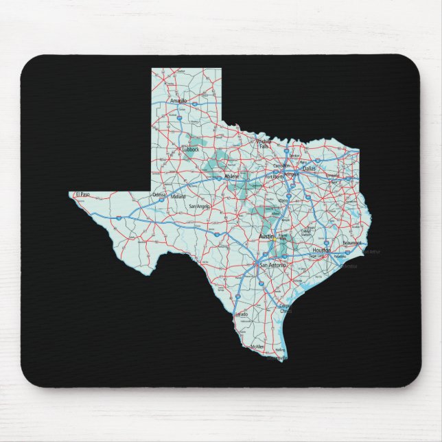 Texas Map Mousepad (Front)