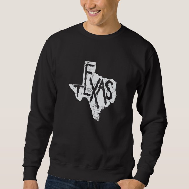 Texas Map Outline State of USA Sweatshirt (Front)