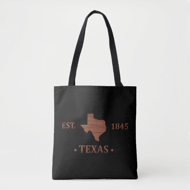 Texas map the lone star state tote bag (Front)