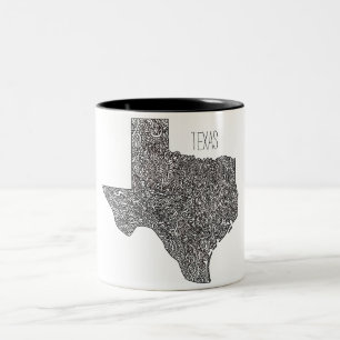 Texas Map Two-Tone Coffee Mug