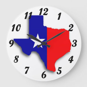 Texas Map Wall Clock