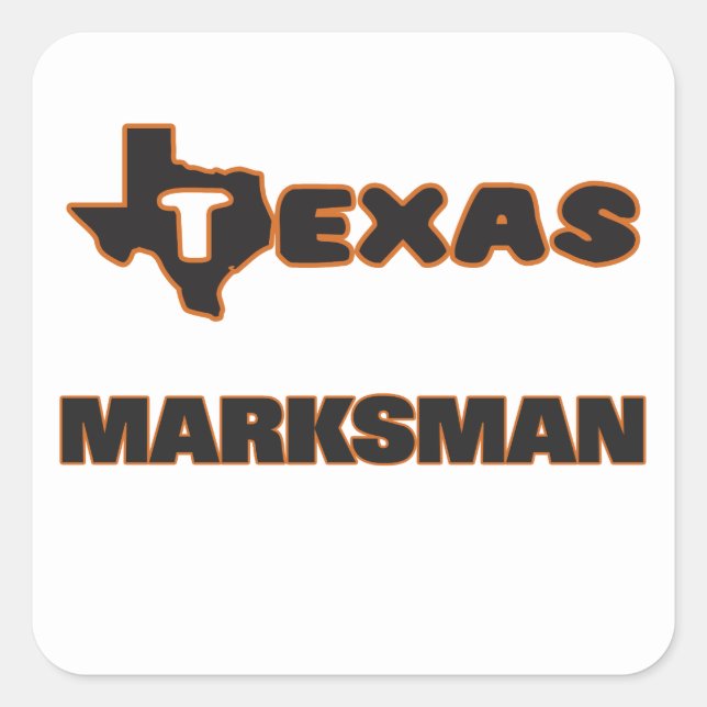 Texas Marksman Square Sticker (Front)