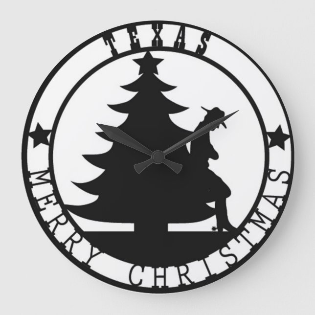 Texas Merry Christmas Clock (Front)