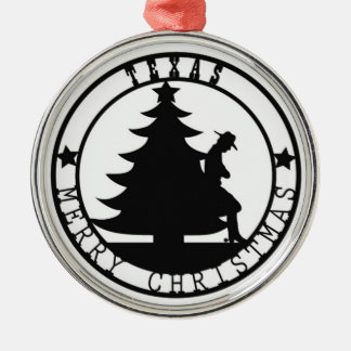 Texas Merry Christmas Metal Tree Decoration