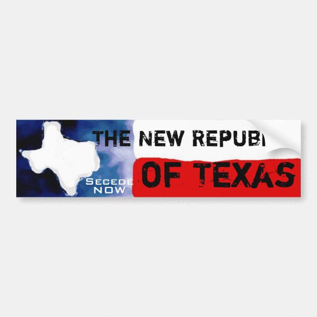 Texas Message Bumper Sticker (Front)