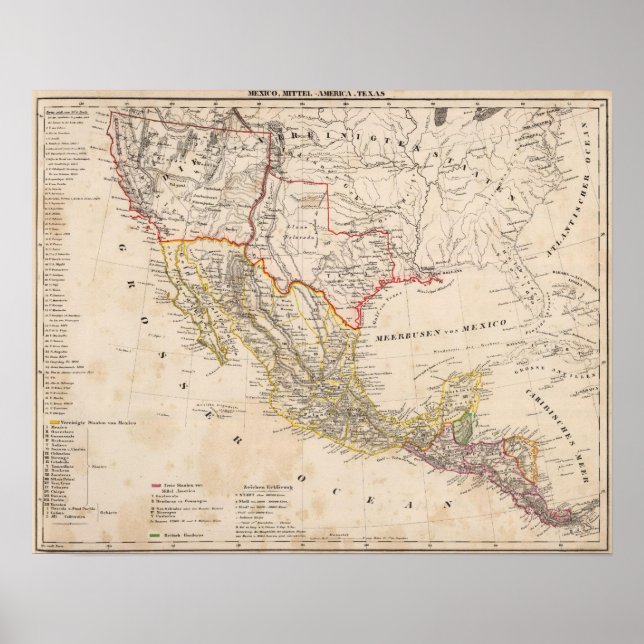 Texas, Mexico Poster (Front)